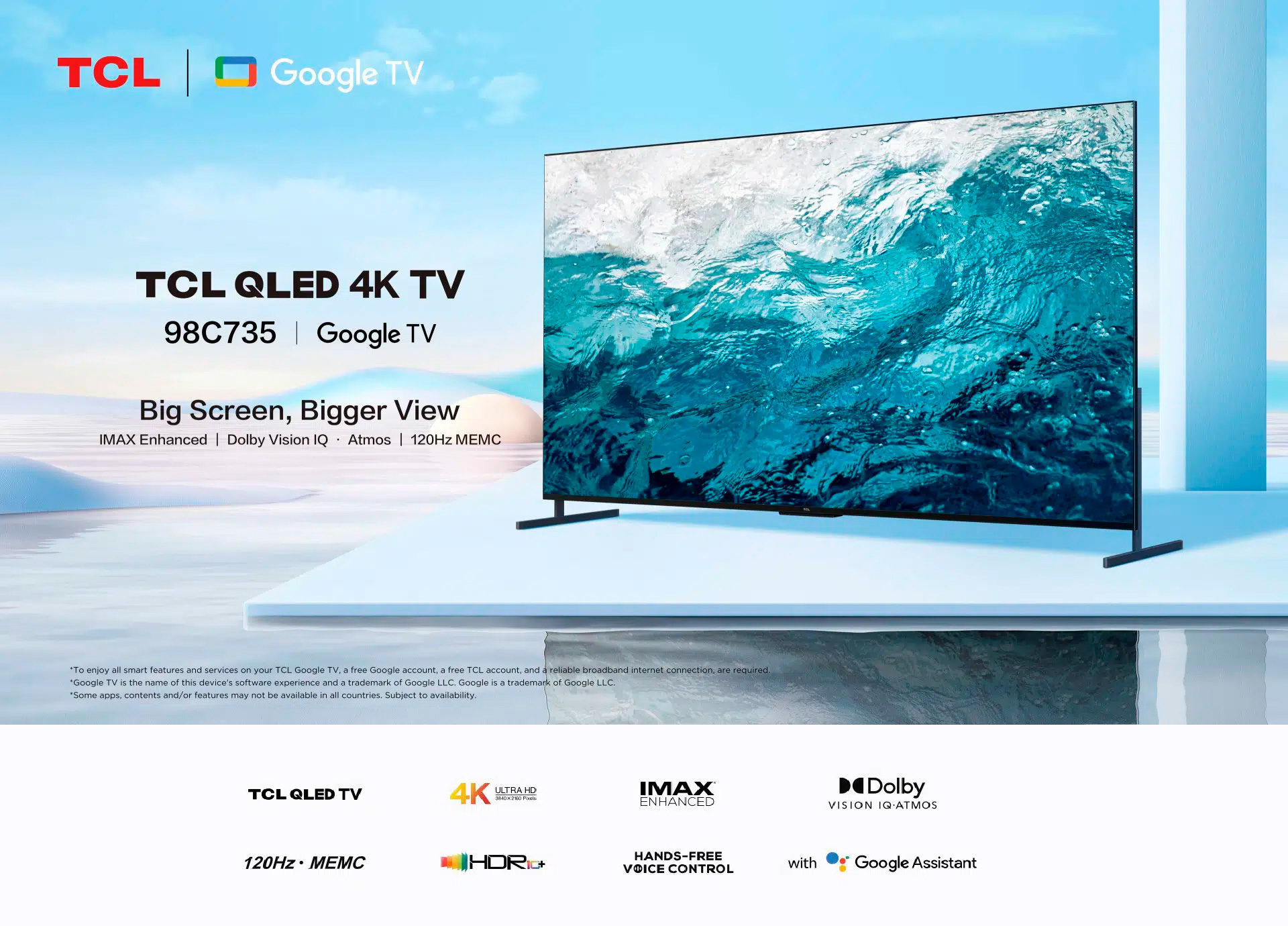 Телевизор TCL QLED 98C735 UHD Android TV купить в Казахстане по выгодной  цене